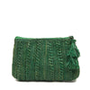 Ivy clutch in Emerald on white background