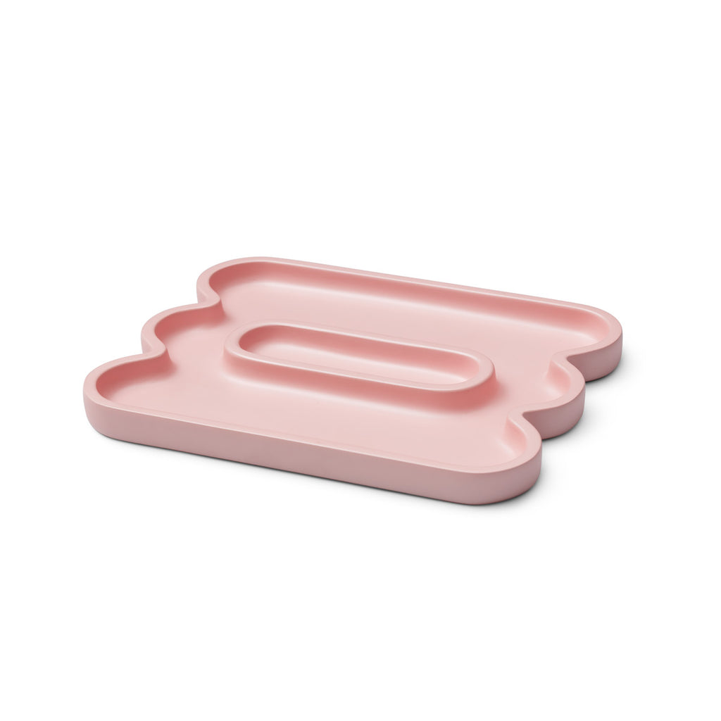 Pink colored catchall tray