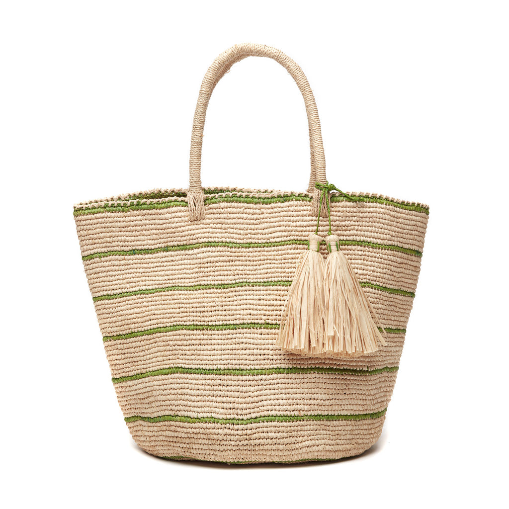 Costa tote in Emerald on white background