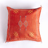 Red Cactus Pillow on white background