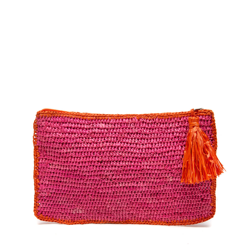Ellie pouch in Pink on white background
