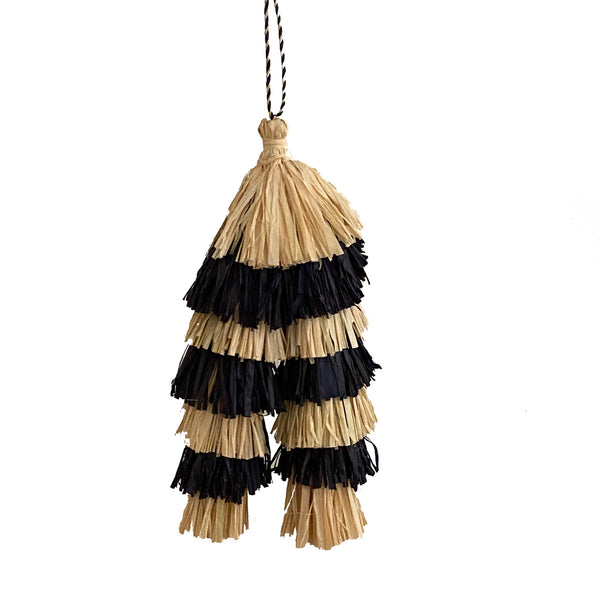 Ibiza Tassel in Navy Natural on White background