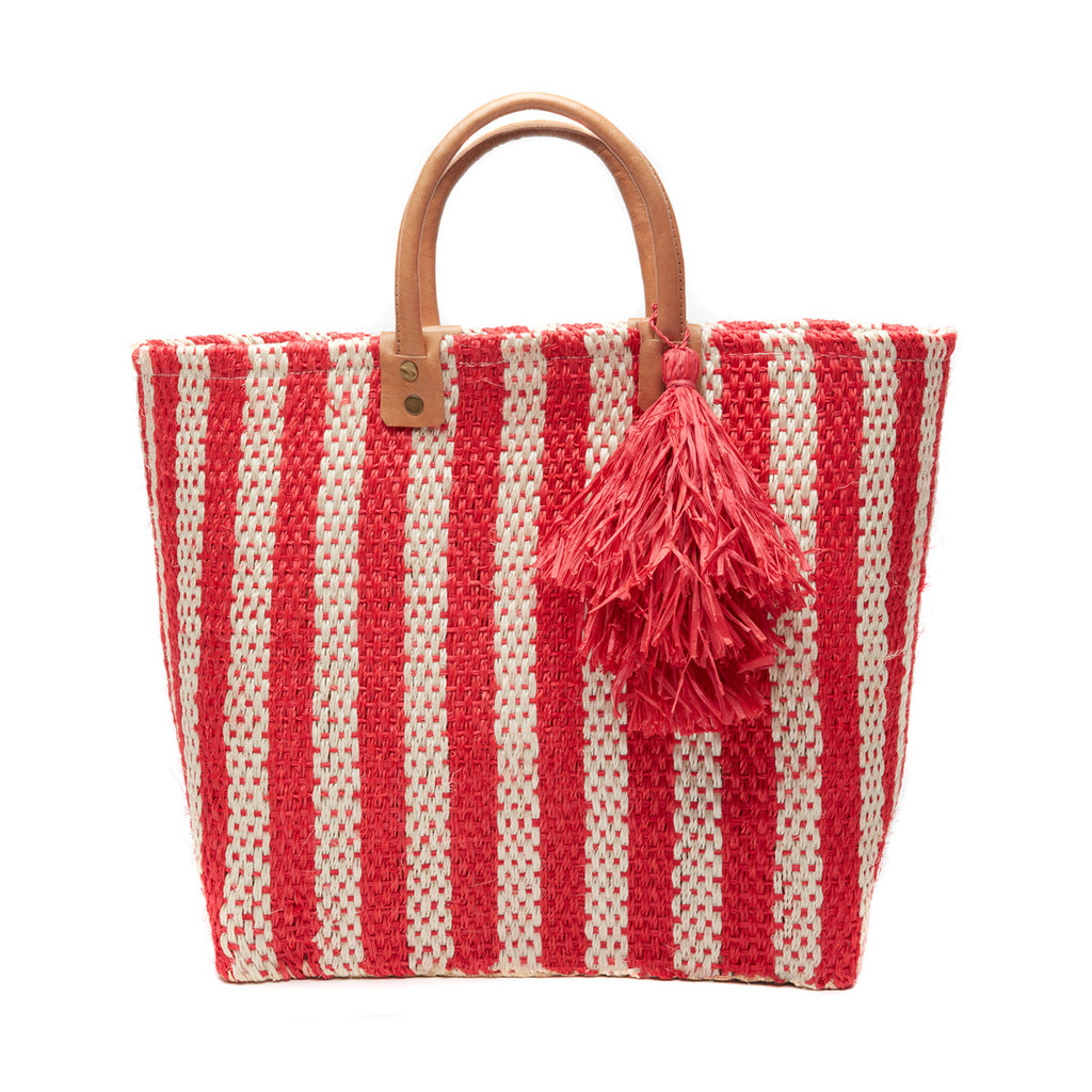 Lido Tote in Red on white background