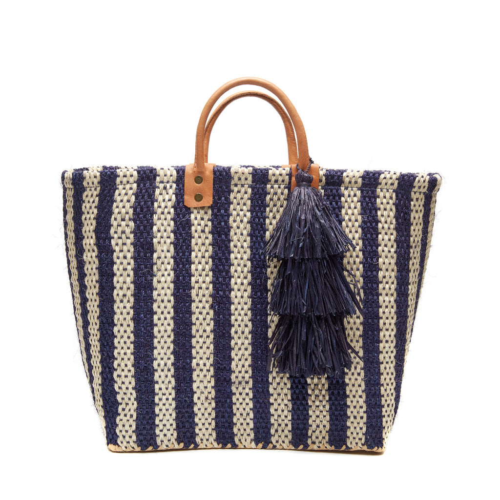 Lido tote in Navy on white background