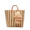 Lido tote in Sand Natural on white background