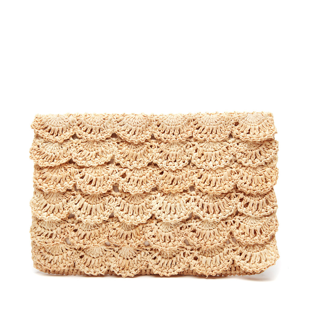 Lizzie clutch in Natural