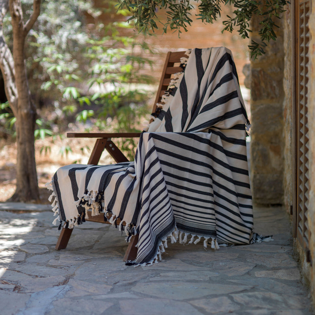 Striped Blanket on a chair