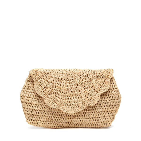 Marcella clutch in Natural on white background