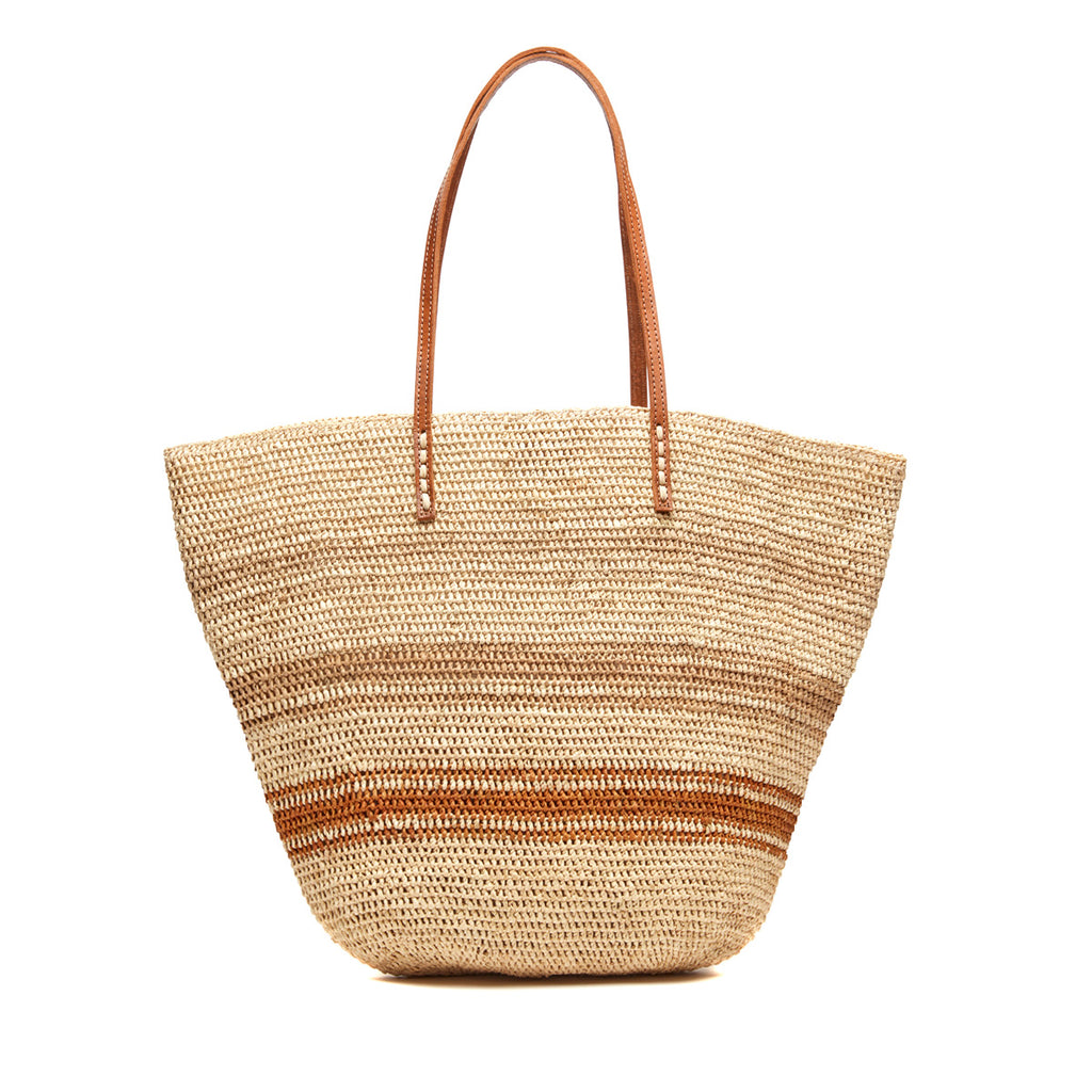 Mira tote in Sand on white background