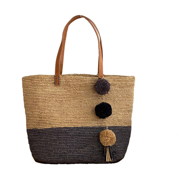 Colorblock tote on white background