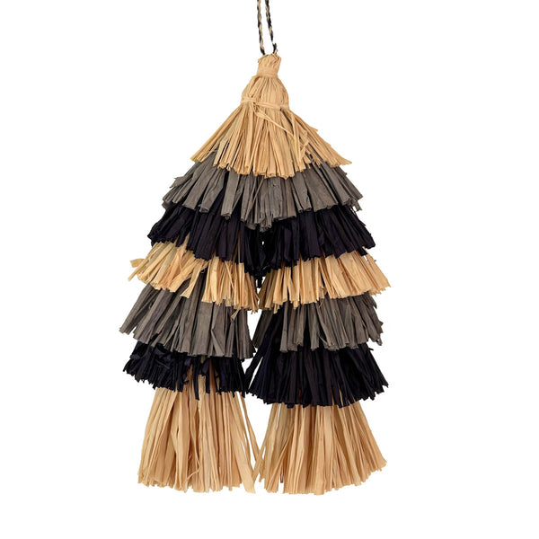 Tassel in Navy Dove Natural on white background