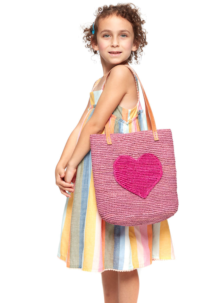 Model with Petite Heart Pocket Tote