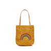 Petite rainbow tote in Sunflower on white background