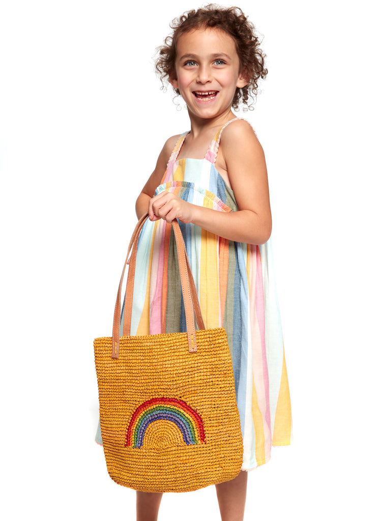 Model with Petite Rainbow in sunflower