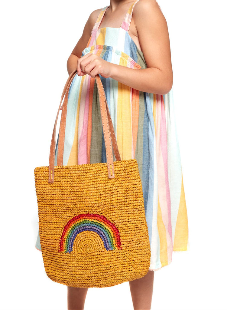 Model with Petite Rainbow in sunflower