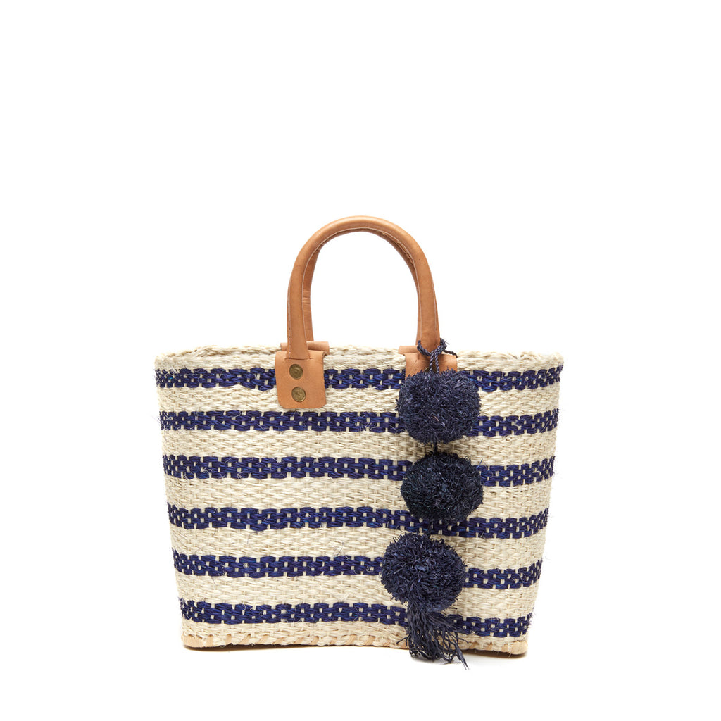 Petite Tybee Tote Navy on white background
