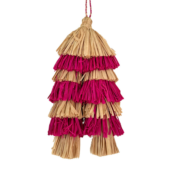 Tassel in Pink Natural on white background