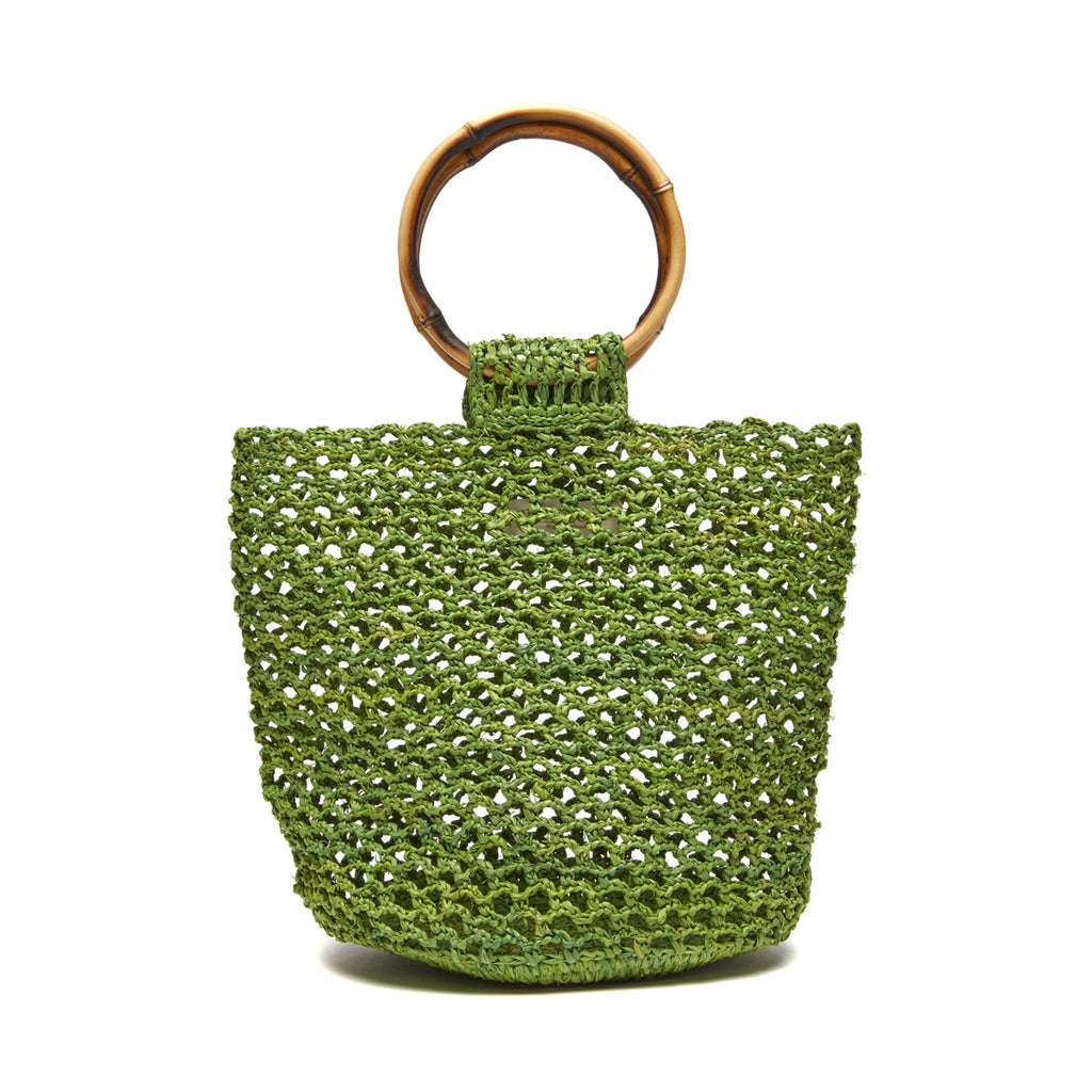 Willow handbag in Emerald on white background