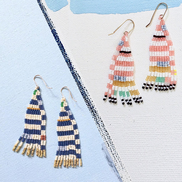 Earrings with 14k gold ear wires and Japanese glass beads