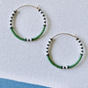 Hoop earrings with 14k gold ear wires and Japanese glass beads