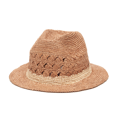 Avery fedora in Sand on white background