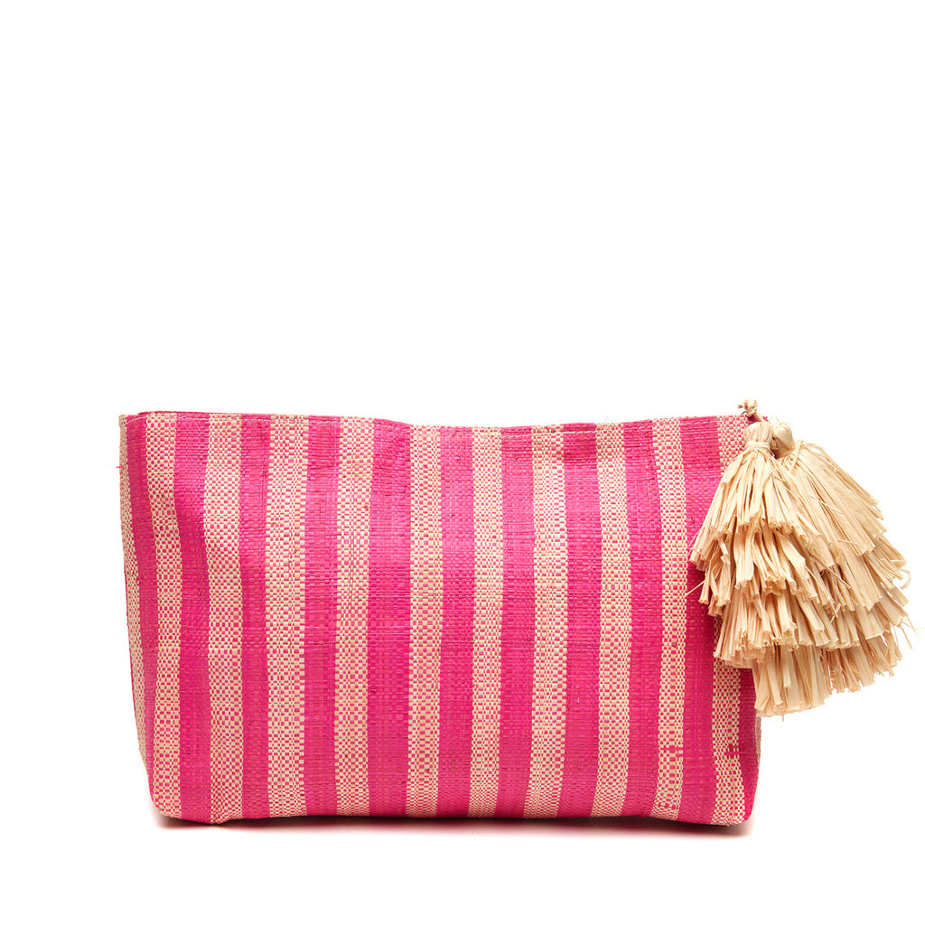 Esme clutch in Pink on white background