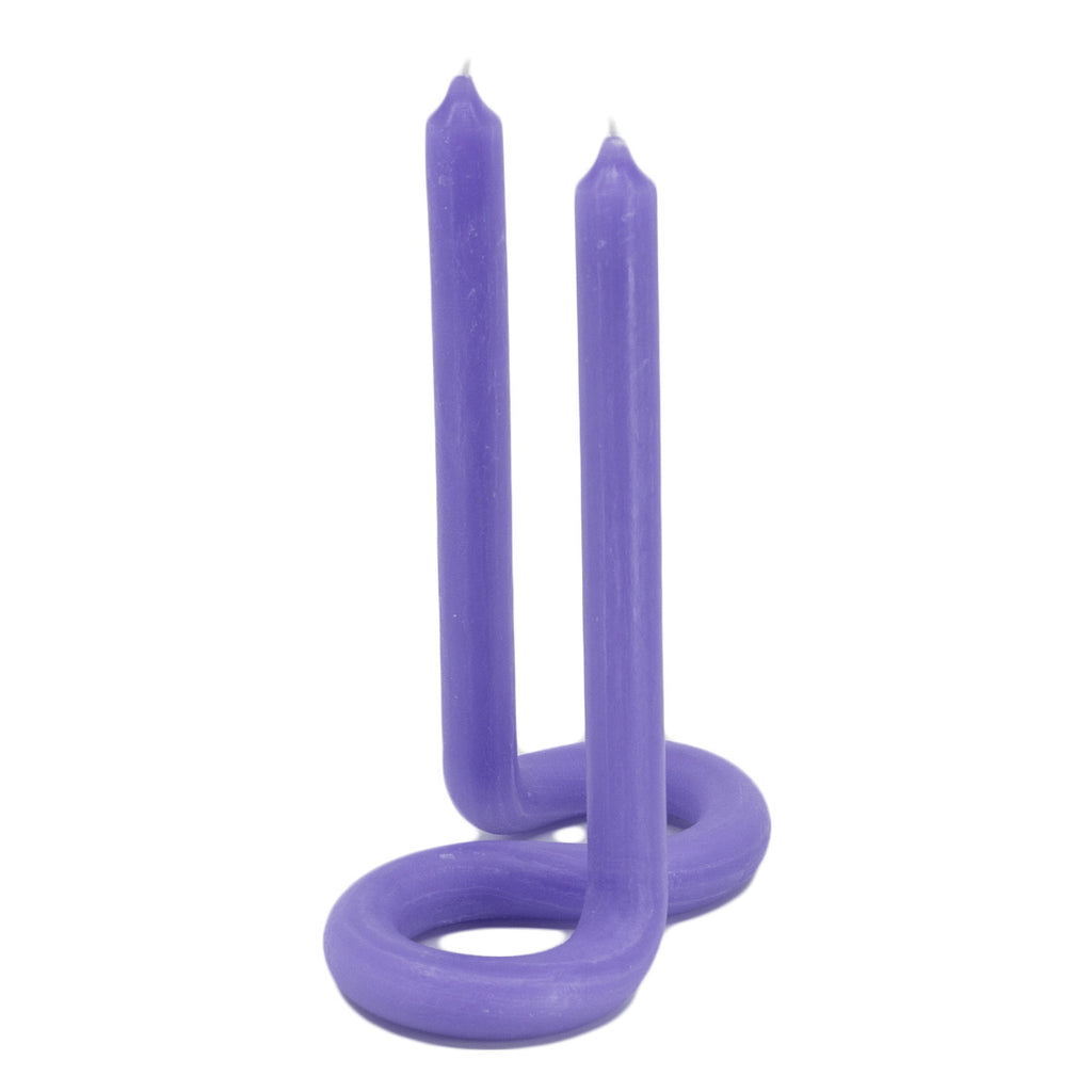 Paraffin twist candle in lavender color
