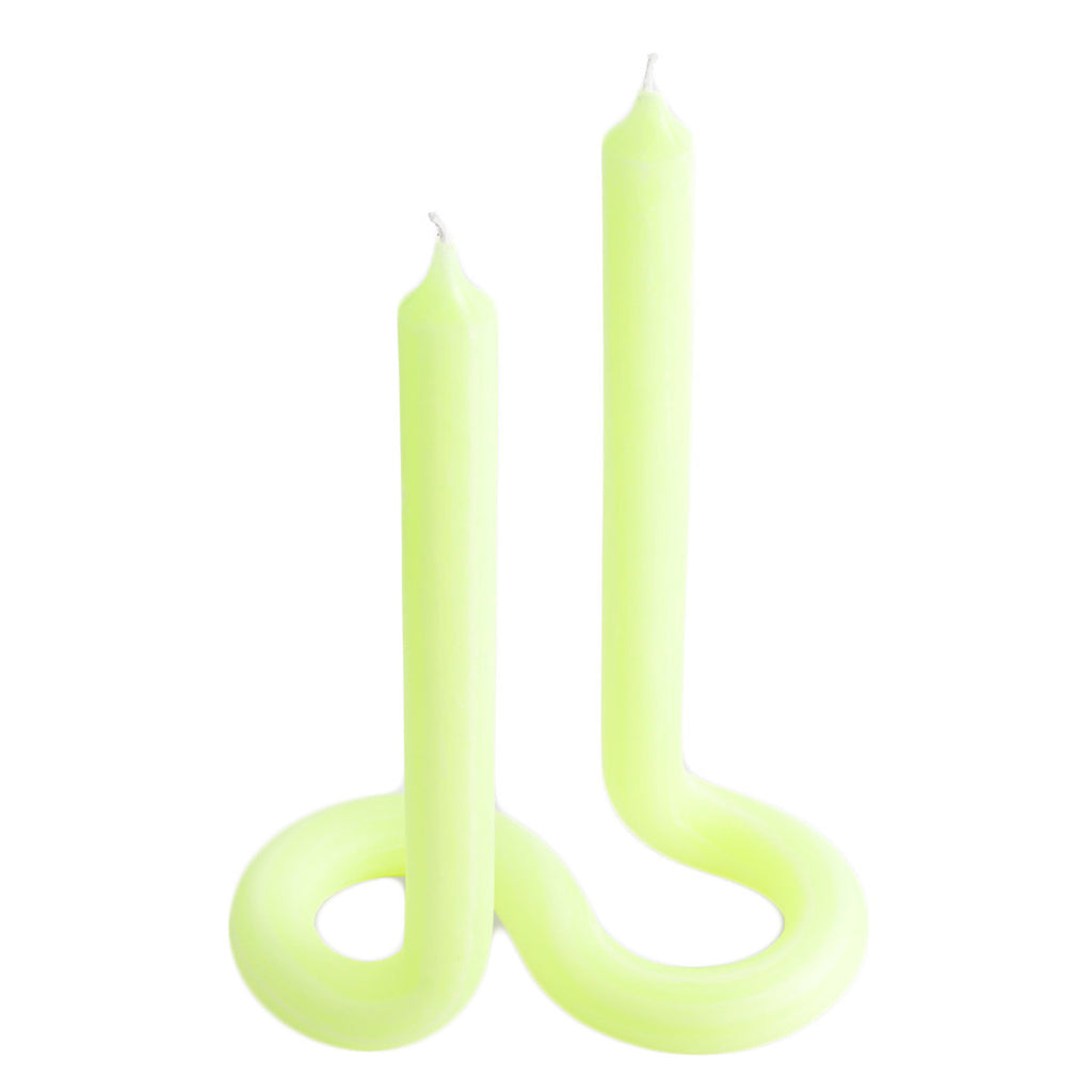 Paraffin twist candle in yellow