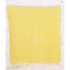 Handwoven Turkish cotton scarf in yellow hanging
