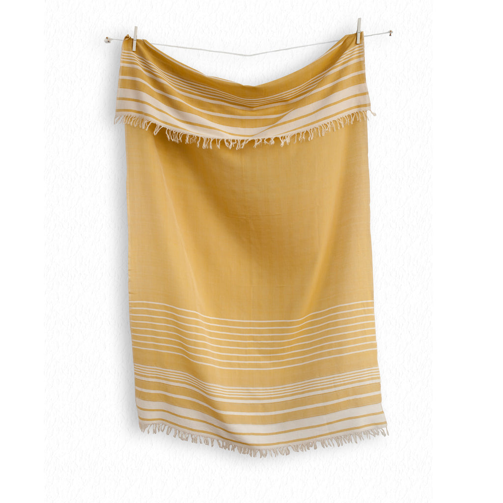 Yellow colored turkish towel