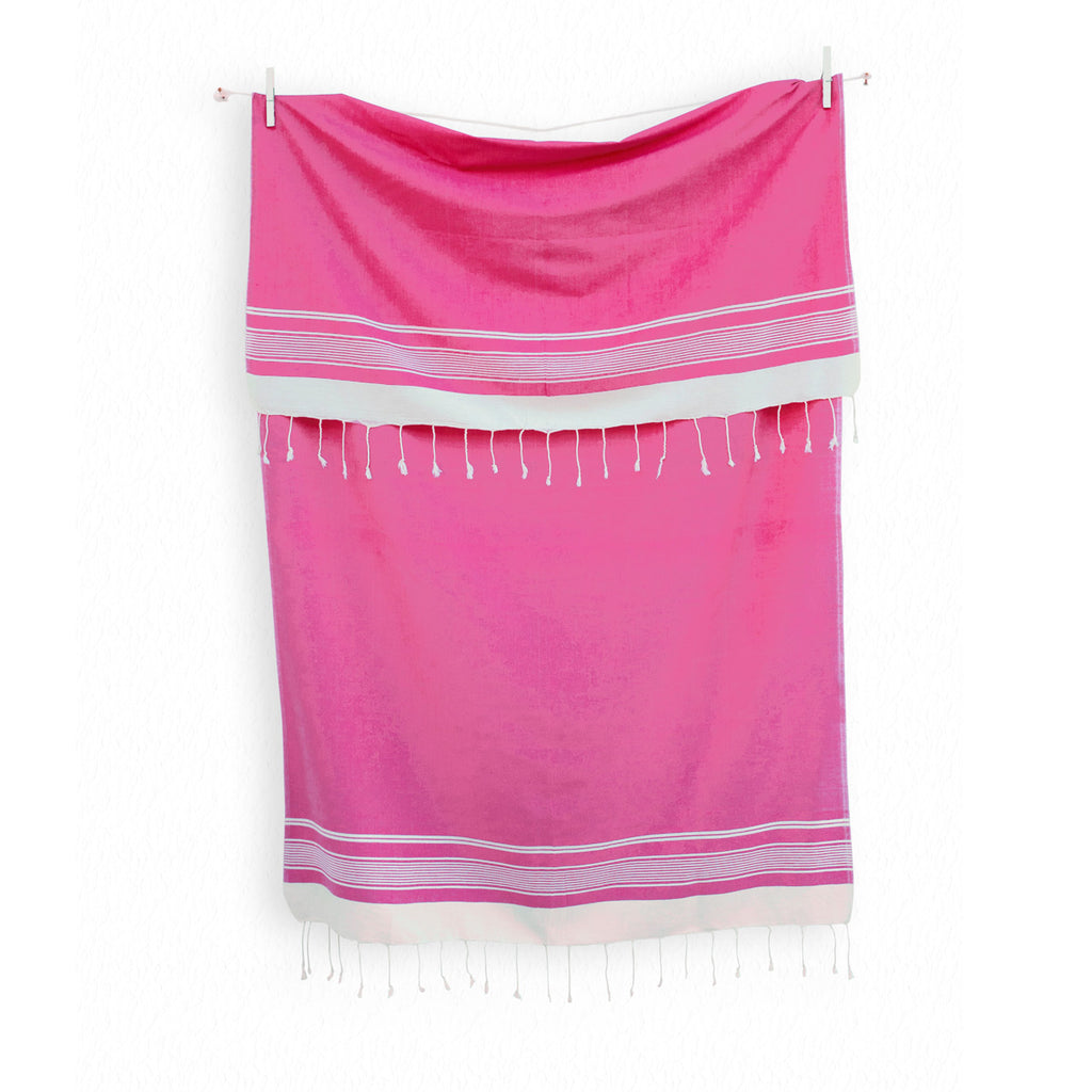 Pink colored turkish towel