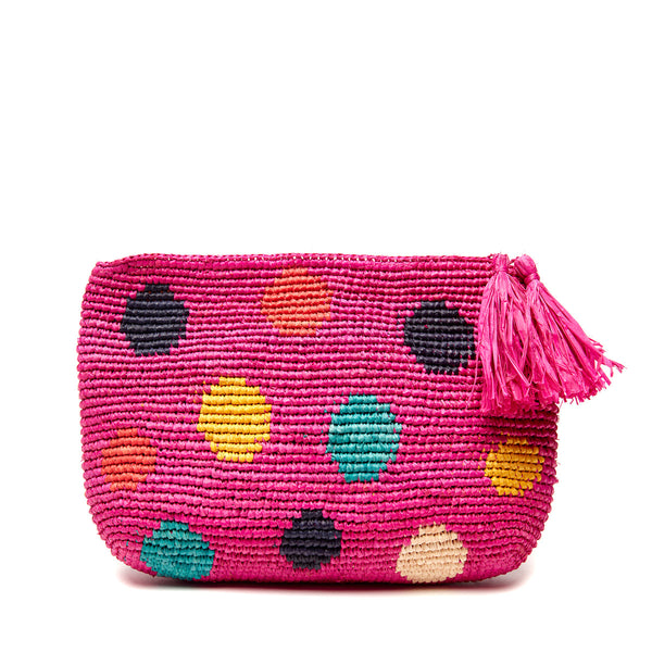 Maria clutch in Pink on white background