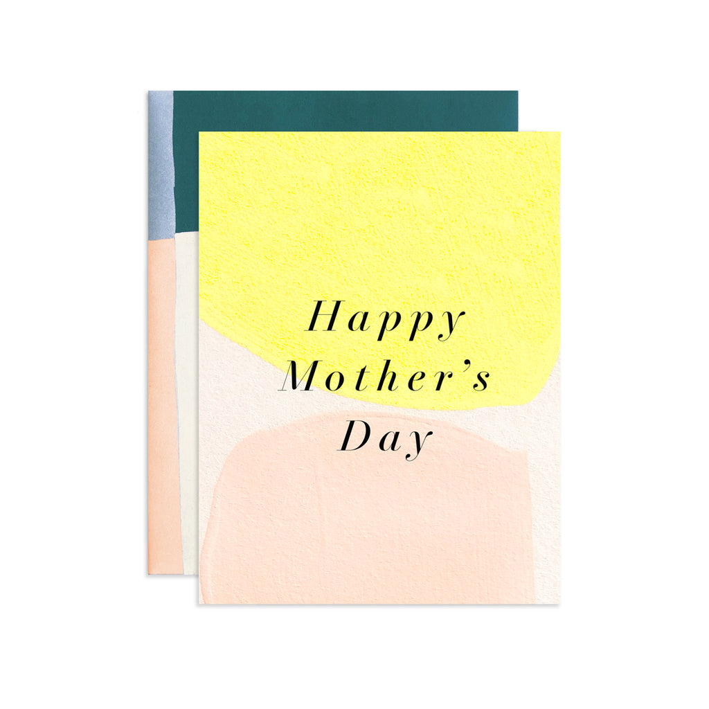 Hand painted Happy Mother's Day card and envelope on white background