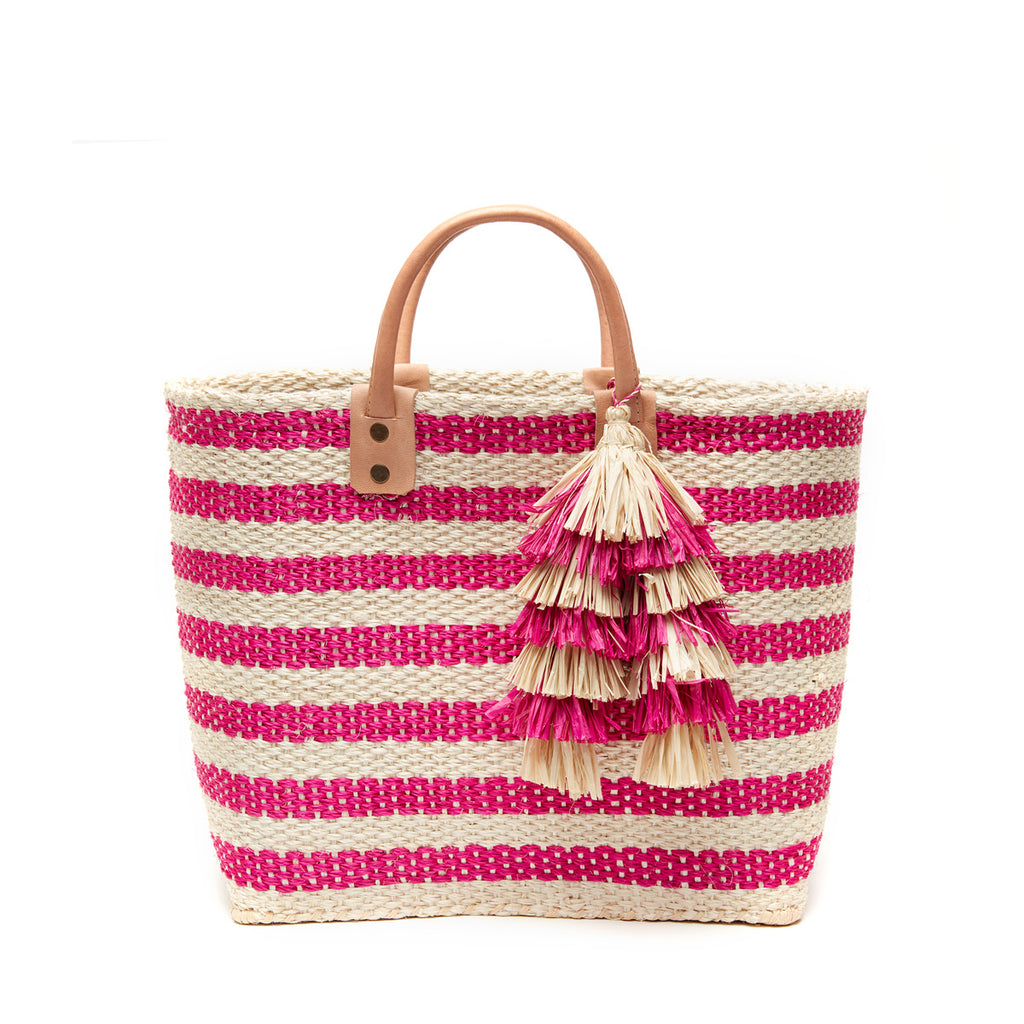 Sahara tote in Pink on white background