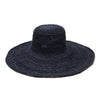 Navy colored open weave crocheted sun hat