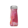 Pink and red swirl design water bottle with silver lid