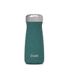 Speckled turquoise design water bottle with silver lid