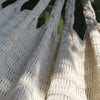Close up of natural cotton hand-knotted hammock